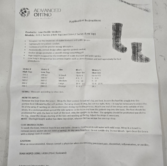 Advanced Orthopaedic Walker Boot Women's Size 8.5 to 11.5 - Picture 8 of 16